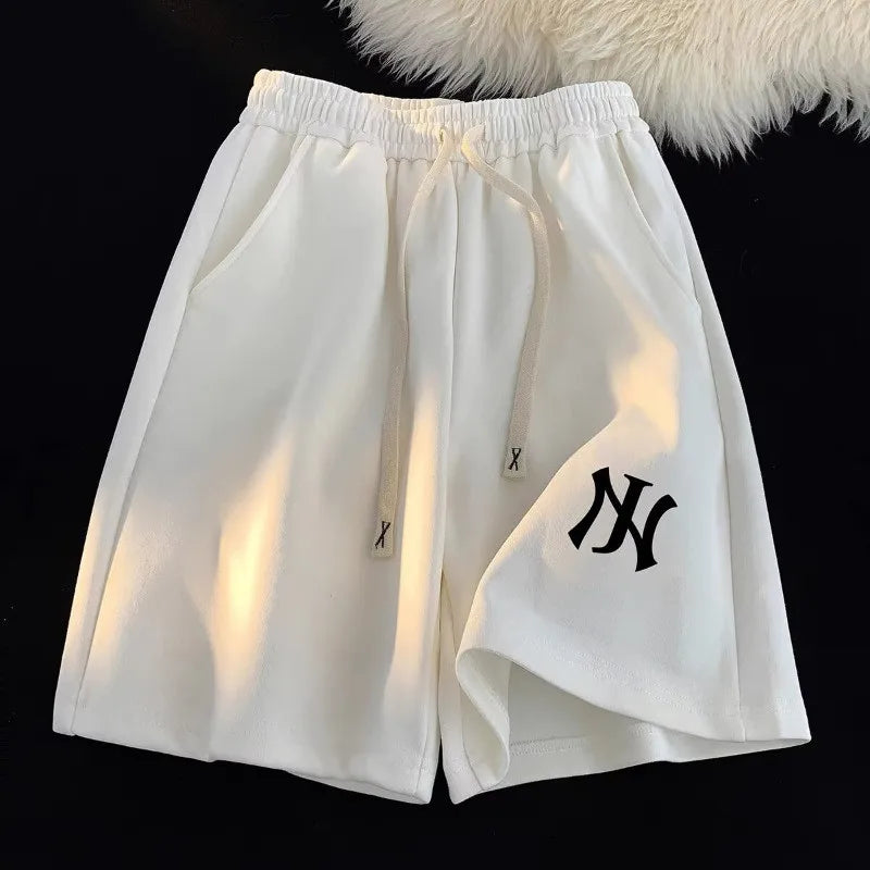 STORESDE American Street Fashion Style Niche Fashion Brand Letter Print Casual Men's Sports Pants Loose Oversized Shorts