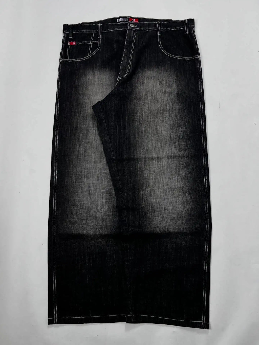 STORESDE New Retro Blue Gothic Fashion Washed Old Casual Jeans Men Y2K Streetwear Vintage Popular High Waist Baggy Wide-leg Pants