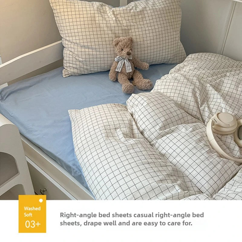 STORESDE Home Quality Bedding Set Soft Cotton Duvet Cover Pillowcase Flat Sheet 3pcs Set Home Textiles Bedding Adjustable 0.9-1.2m Bed 이불