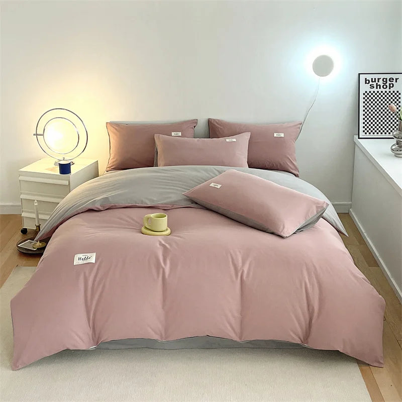 STORESDE INS style high luxury solid color double-sided style single couple quilt cover soft luxury hotel & apartment & home bedding