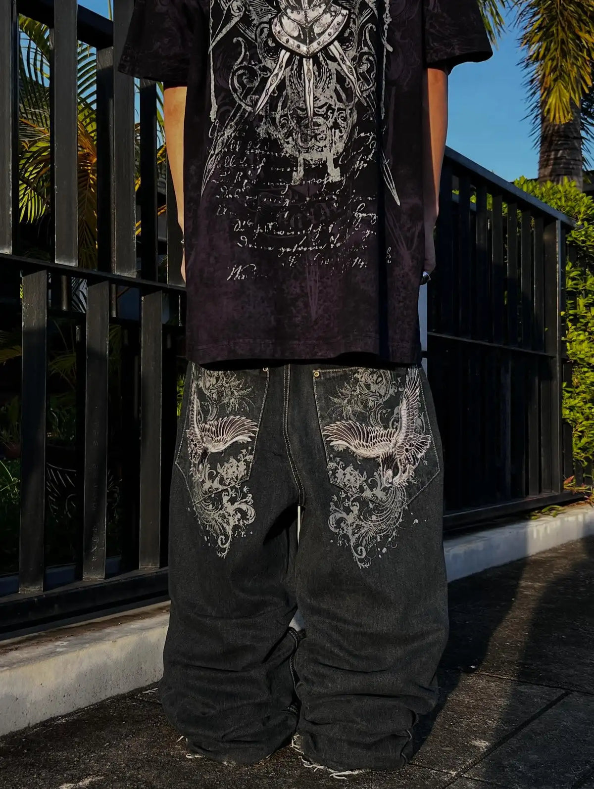 STORESDE Y2K American Jeans Mens Oversized Retro Hip-Hop Wide-Leg Pants Harajuku Trend Rock Women Straight Pants