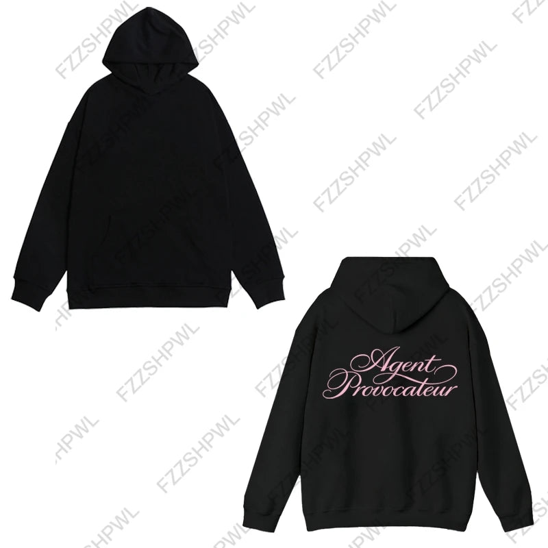 STORESDE Harajuku hooded sweatshirt aesthetically pleasing fashionable unique streetwear letter print American retro everyday casual tops
