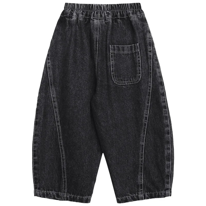 STORESDE 2025 New Korean Fashion Boys Denim Pants Autumn Spring Casual Trousers for Toddlers & Kids Ages 2-8 All-match Jeans