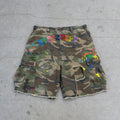 STORESDE Y2K American Cargo Shorts Paint Splatter Camouflage Pattern Bottom New Trendy Retro Hip Hop Streetwear Unisex Baggy Short Pants