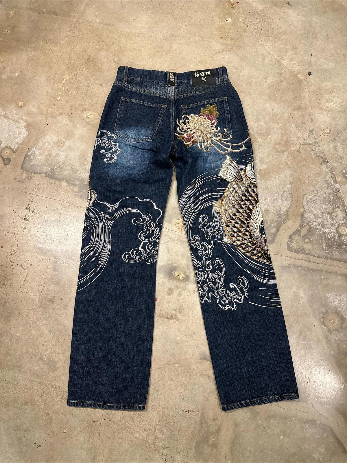 STORESDE Japanese Harajuku Jeans Mens New Dragon High Quality Jeans Gothic Y2K Vintage Hip Hop Streetwear Denim Fabric Wide Leg Pants