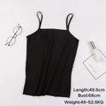 STORESDE Y2K Sexy Tank Tops Women Spaghetti Strap Crop Top With Bra Bodycon Sleeveless Cami Tube Top Basic Camisole Tees Korean Clothes