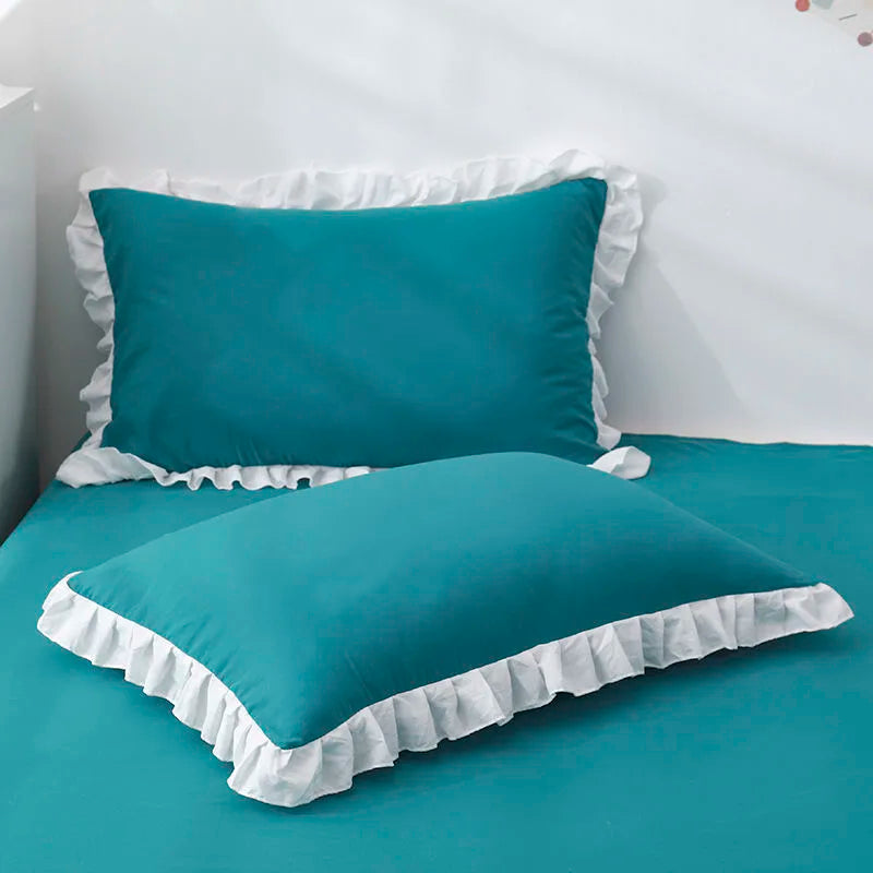 STORESDE Princess Pillowcases With Ruffles Multiple Sizes Pillow Cover Comfortable Pillow Case For Adults Kids