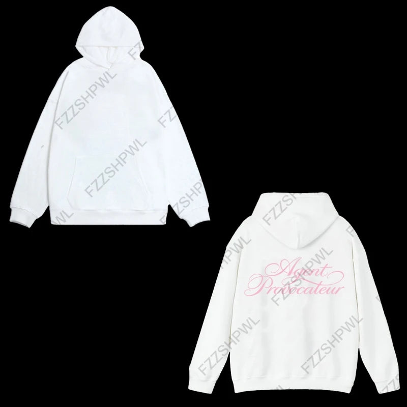 STORESDE Harajuku hooded sweatshirt aesthetically pleasing fashionable unique streetwear letter print American retro everyday casual tops