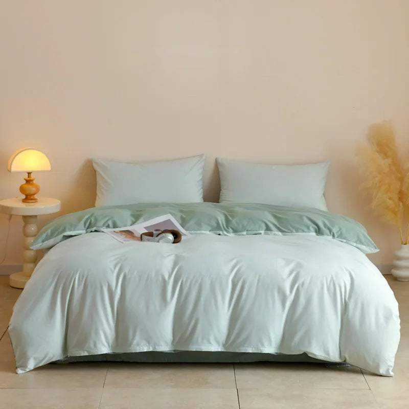STORESDE 3pcs 100% Egyptian Cotton Duvet Cover Set 1pc Duvet Cover and 2pcs Pillowcases 150*200/220*220cm Single/double Queen King Size