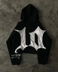 STORESDE Y2K Hoodie Sweatshirt Hip Hop Retro Patch Embroidery Black Oversized Hoodie Sweatshirt Men Women Gothic Pullover Hoodie Clothes