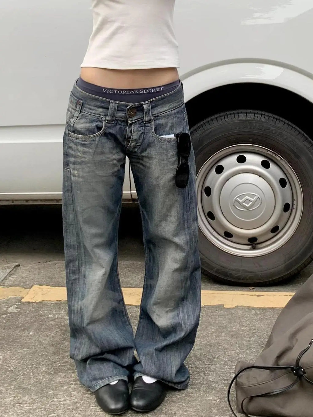STORESDE 2025 Autumn Women's Blue Y2k Baggy Jeans Harajuku Japanese 2000s Style Denim Trousers American Vintage Jean Pants Trashy Clothes