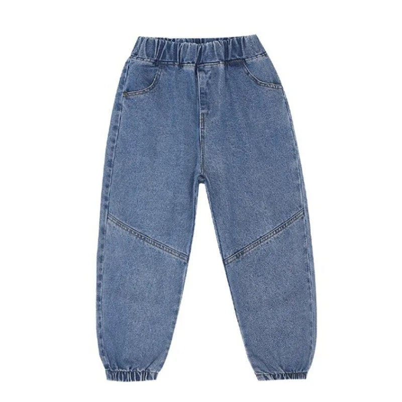 STORESDE Boys Denim Pants Elastic Waist Trousers Spring Autumn New Jeans Teenager Kids Boys Fashion Sports Casual Clothes 2-12 Years