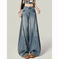 STORESDE Hot Sale Girls Leisure Daily Jeans Women Ins Fashion High Waist Straight Leg Pants Female Chic Ripped Loose Denim Trousers