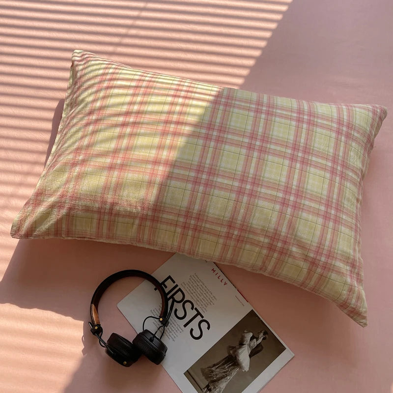 STORESDE 100 Cotton Pillowcase 2 PCS Colorful Stripe Pillow Case Bedding Black Pillow Cover Envelope Pillow Case Cover Nordic Sling