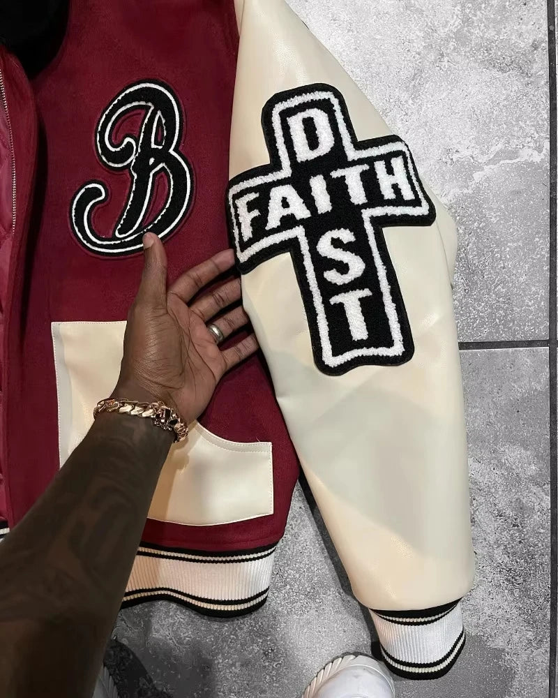 STORESDE American New Fashion Oversize Letter Embroidery Flocking Baggy Couple Baseball Uniform Jacket Y2K Punk Gothic Casual Jacket Top