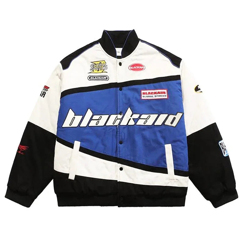 STORESDE American New Letter Flocking Baseball Uniform Jacket Y2K Retro Vintage Lovers Motorcycle Casual Jacket For Men And Women Coats