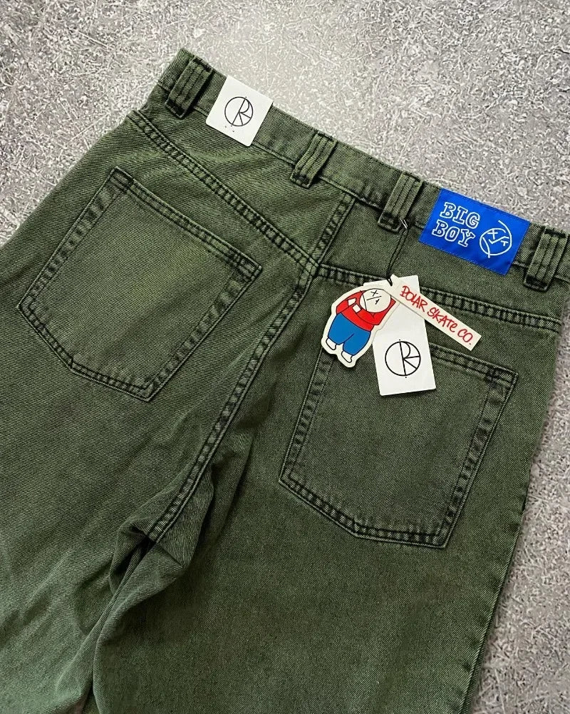 STORESDE Big Boy Baggy Shorts New Harajuku Hip Hop Cartoon Graphic Embroider  Retro Denim Shorts Y2k Gym Basketball Shorts Women Clothing