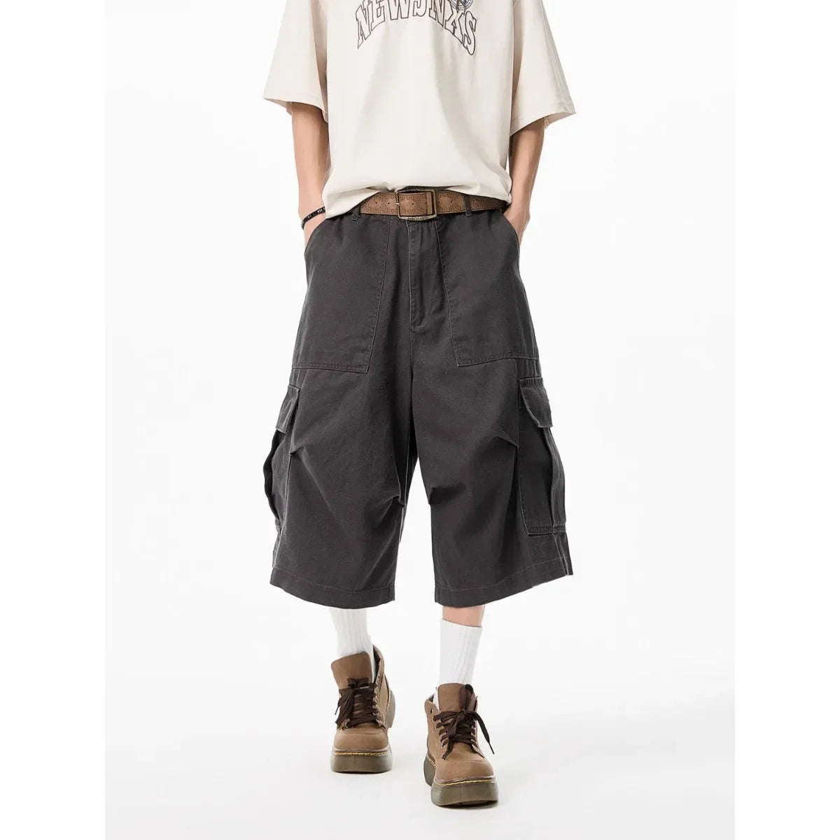 STORESDE Mens Drawstring Straight Shorts Beach Chino Sports Workout Hiking Fitness Short Pants Casual Pocket Men's Solid Color Shorts