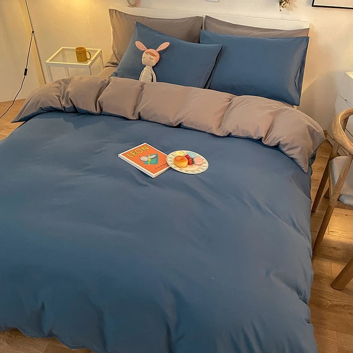 STORESDE 2025 New Solid Color Duvet Cover Double/Queen Size Anti-Mite Durable Comforter Cover Simple Durable (No Pillowcase)