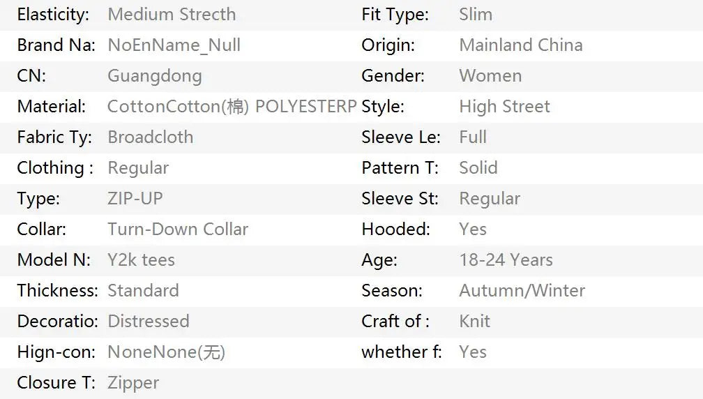 STORESDE Vintage Coat Zipper Slim Y2k 2000s Womens Goth Punk Streetwear Polo Jacket Sweatshirt Basics Hoodie Autumn Winter Fashion Grunge