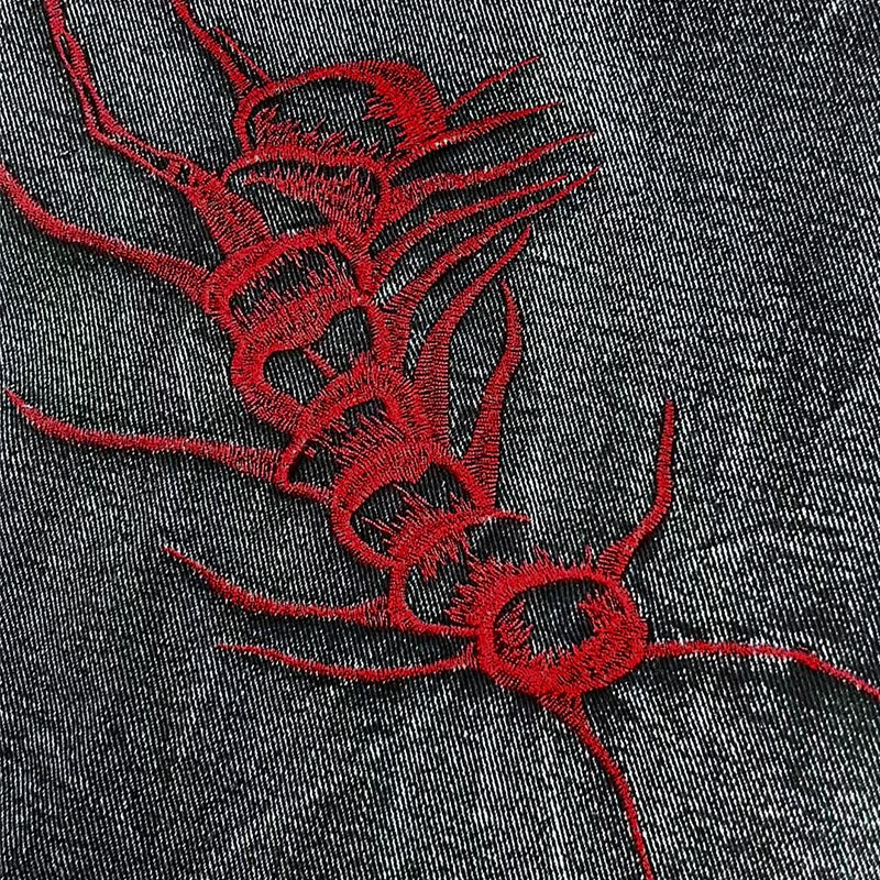 STORESDE Men's Jeans with Three-Dimensional Animal embroidery, Heavy Craftsmanship, Loose and Versatile Street Style Men's Trousers