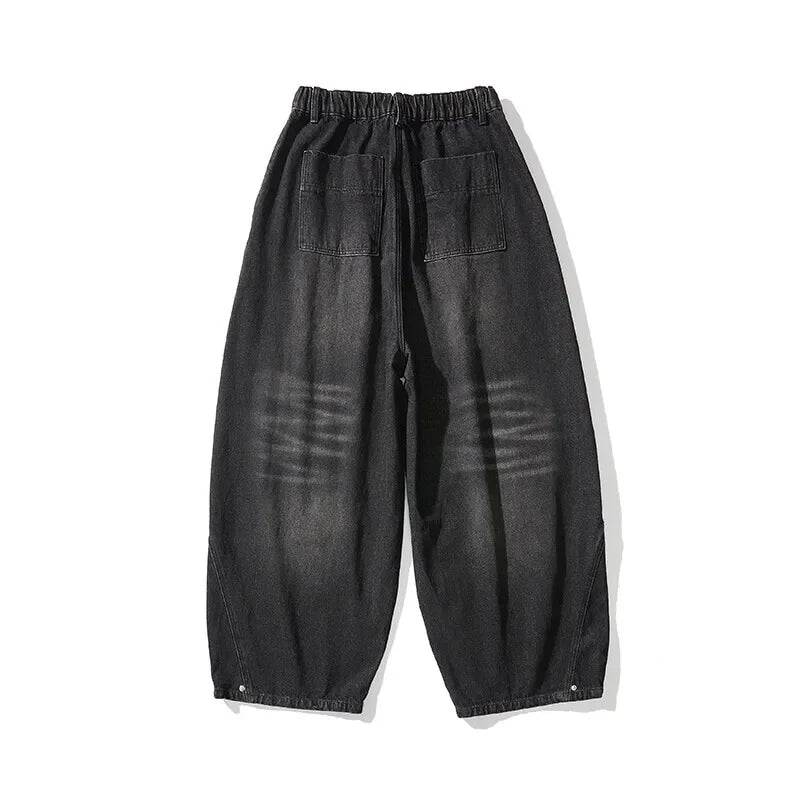 STORESDE 2025 Spring Men Streetwear Denim Pants Men Harajuku Washed Baggy Jeans Men Y2K Fashion Punk Casual High Waist Wide Leg Pants