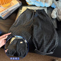 STORESDE Spring Autumn Children Pants 1-8Y Boys Black Plaid Loose Casual Straight Trousers Korean Toddler Wear For Kids Clothes New