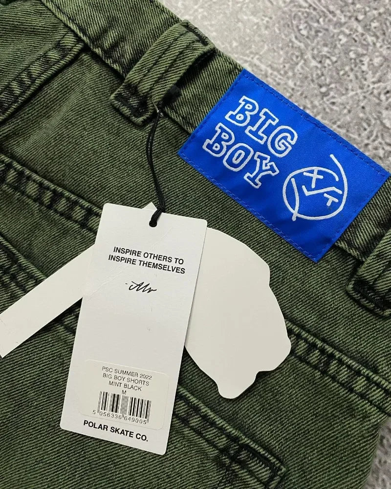 STORESDE Big Boy Baggy Shorts New Harajuku Hip Hop Cartoon Graphic Embroider  Retro Denim Shorts Y2k Gym Basketball Shorts Women Clothing