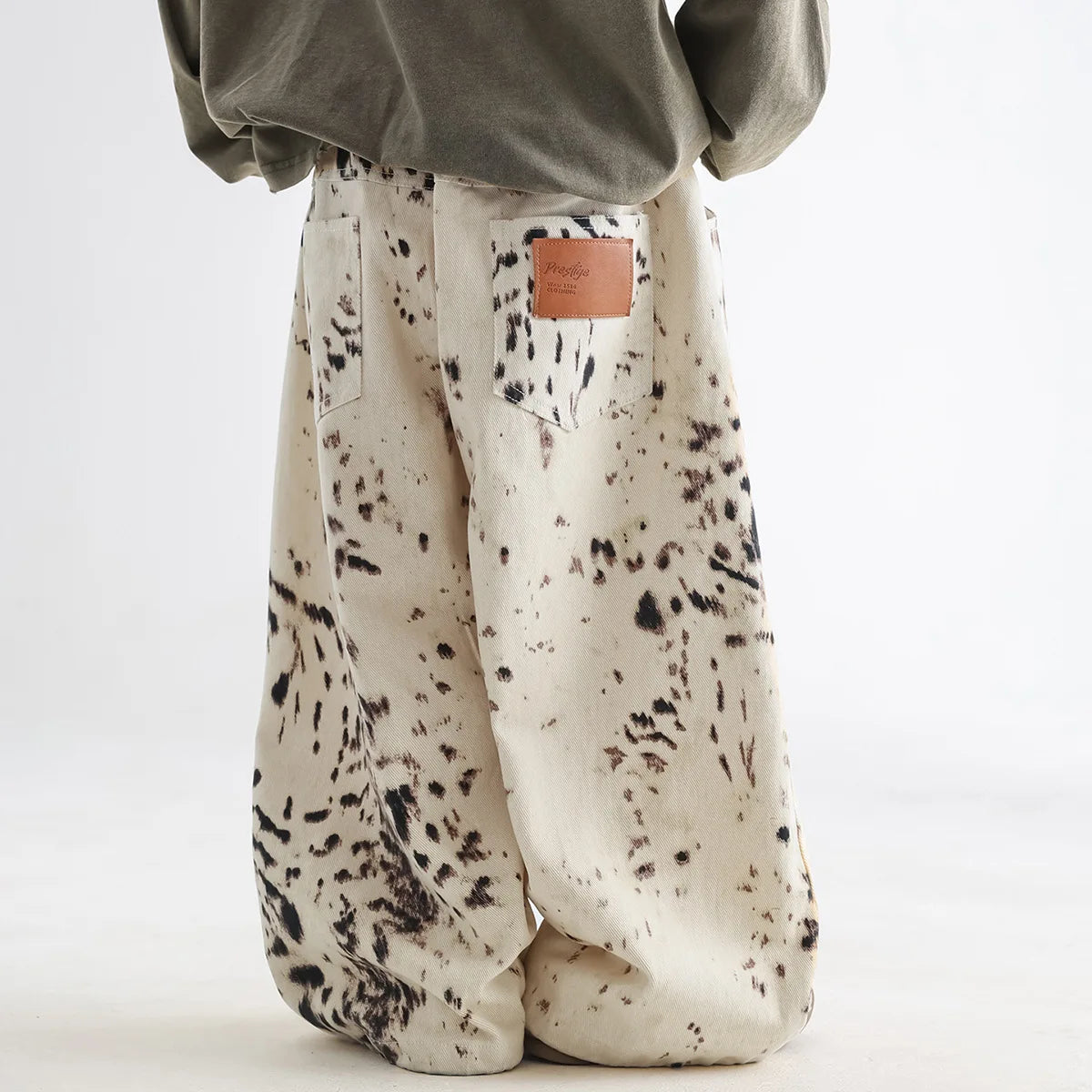 STORESDE 6410 Children Pants Summer Autumn New Boy's Pants Leopard-print Casual Trousers Loose Girl's Wide-leg Pants