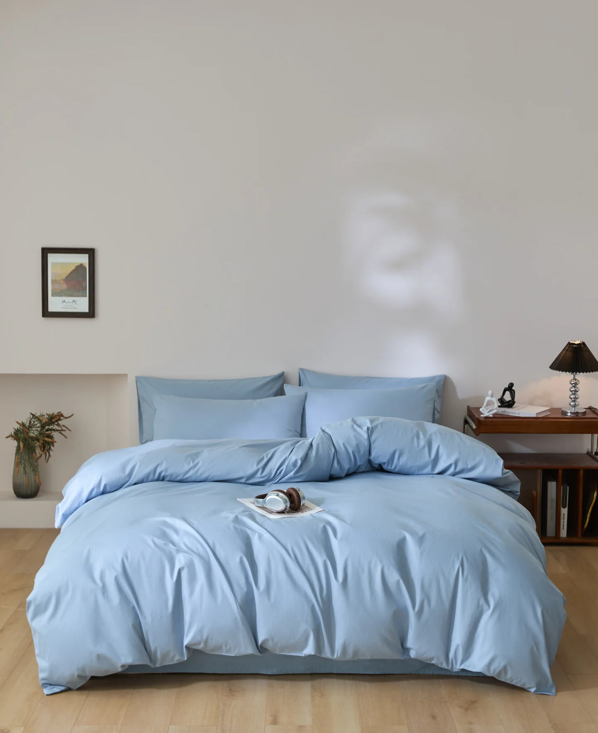 STORESDE 3pcs 100% Egyptian Cotton Duvet Cover Set 1pc Duvet Cover and 2pcs Pillowcases 150*200/220*220cm Single/double Queen King Size