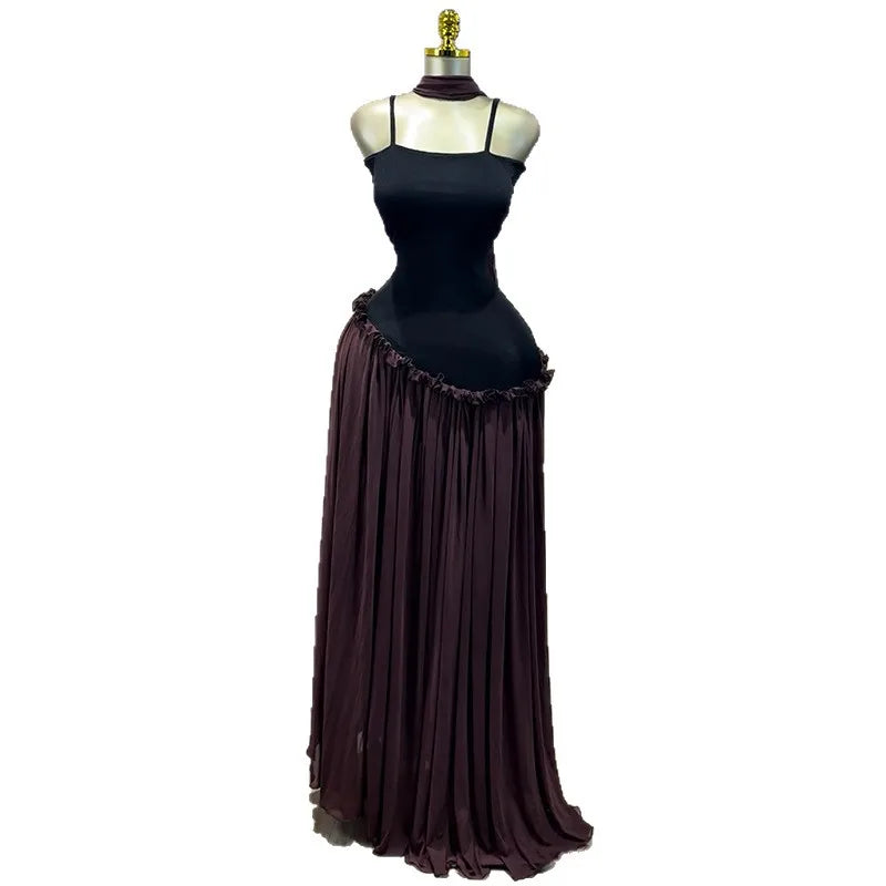 STORESDE Long Dress Women Sling Dresses A Line Vestidos Y2k Streetwear Sleeveless High Waist Slim Fit Elegant Party Night Work 2026