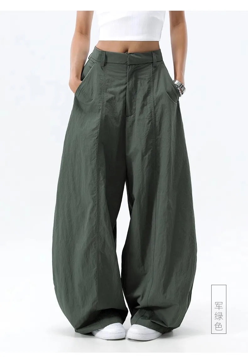 STORESDE High Waist Women Casual Pants Straight Office Ladies Korean Fashion Trousers Loose Female Pants New 2025