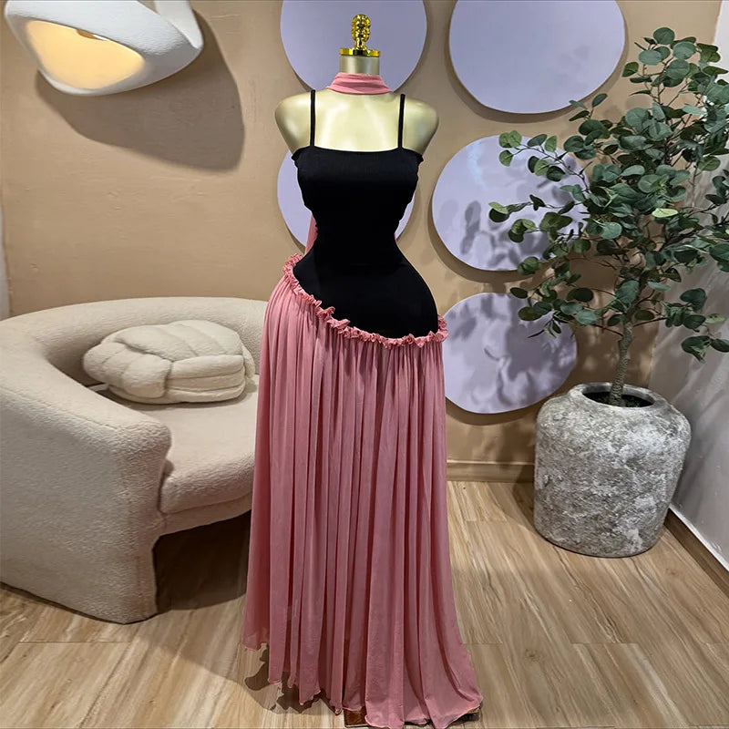 STORESDE Long Dress Women Sling Dresses A Line Vestidos Y2k Streetwear Sleeveless High Waist Slim Fit Elegant Party Night Work 2026