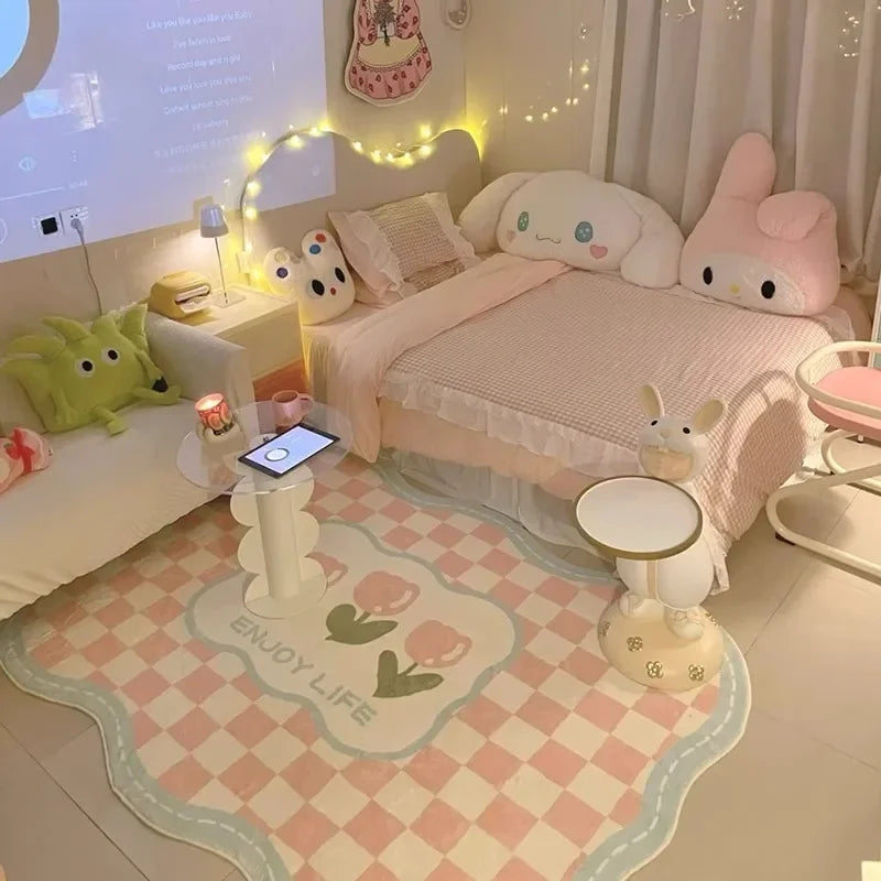 STORESDE Cute Shaped Flower Bedroom Bedside Mat Home Girly Living Room Coffee Table Rugs Cloakroom Leisure Area Carpets Ковер Tapis 러그