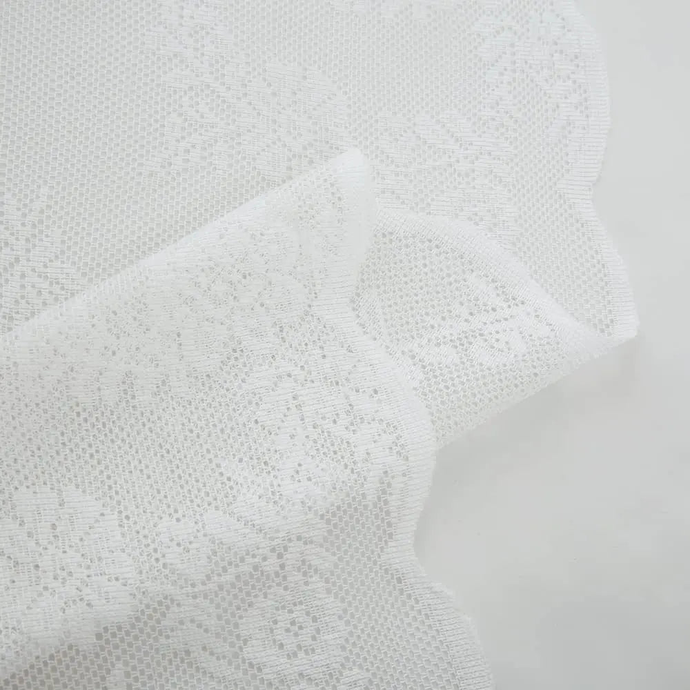 STORESDE 1pc White Lace Curtains Lace Sheer Curtains for Livng Room Luxury Vintage Floral Lace Curtains for Bedroom Room