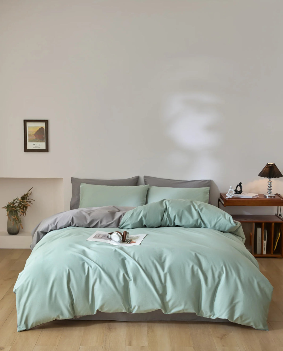 STORESDE 3pcs 100% Egyptian Cotton Duvet Cover Set 1pc Duvet Cover and 2pcs Pillowcases 150*200/220*220cm Single/double Queen King Size
