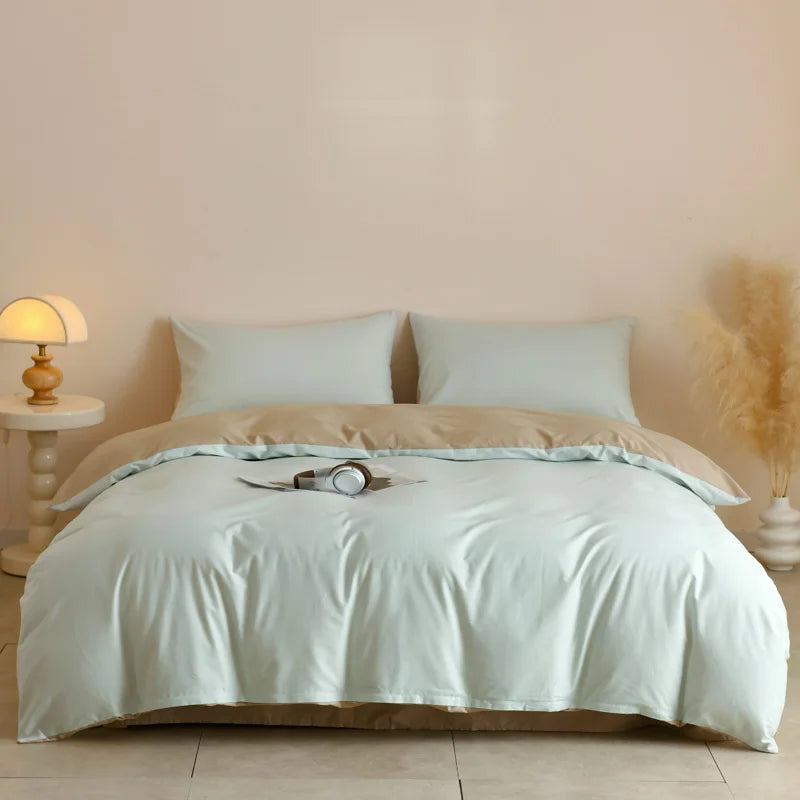 STORESDE 3pcs 100% Egyptian Cotton Duvet Cover Set 1pc Duvet Cover and 2pcs Pillowcases 150*200/220*220cm Single/double Queen King Size