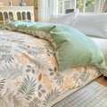 STORESDE 100% Cotton Duvet Cover - Floral Printed Design, Luxury Pre-Washed Finish, Single Duvet Cover for Bedroom - Easy Care