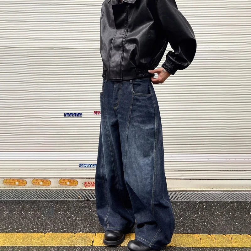STORESDE New Men's American Goth Letter Printed Baggy Denim Pantalones Spring Y2K Streetwear Straight Jeans Hip Hop Fashion Jean Trousers