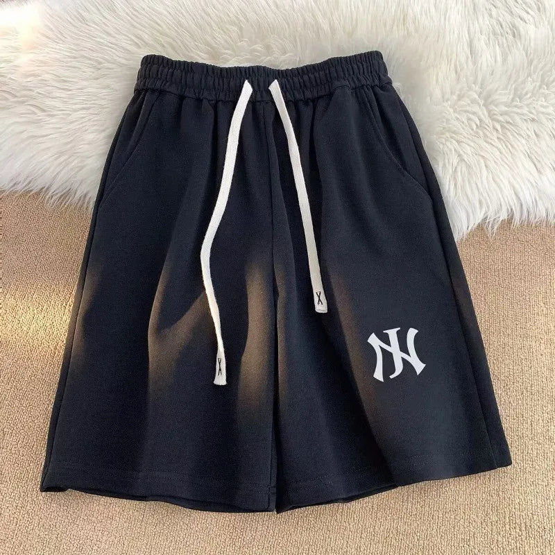 STORESDE American Street Fashion Style Niche Fashion Brand Letter Print Casual Men's Sports Pants Loose Oversized Shorts