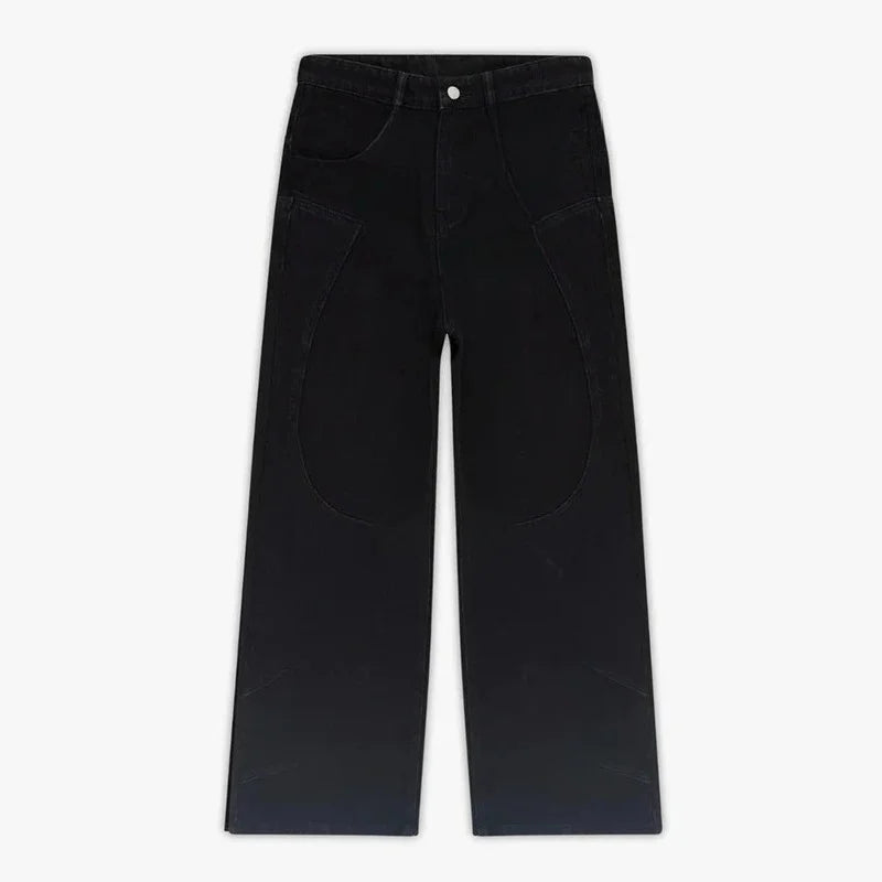 STORESDE 2026 new printed retro wide-leg casual slim trousers Hip-hop personality jeans Y2K women's dark fun graffiti floor-length pants