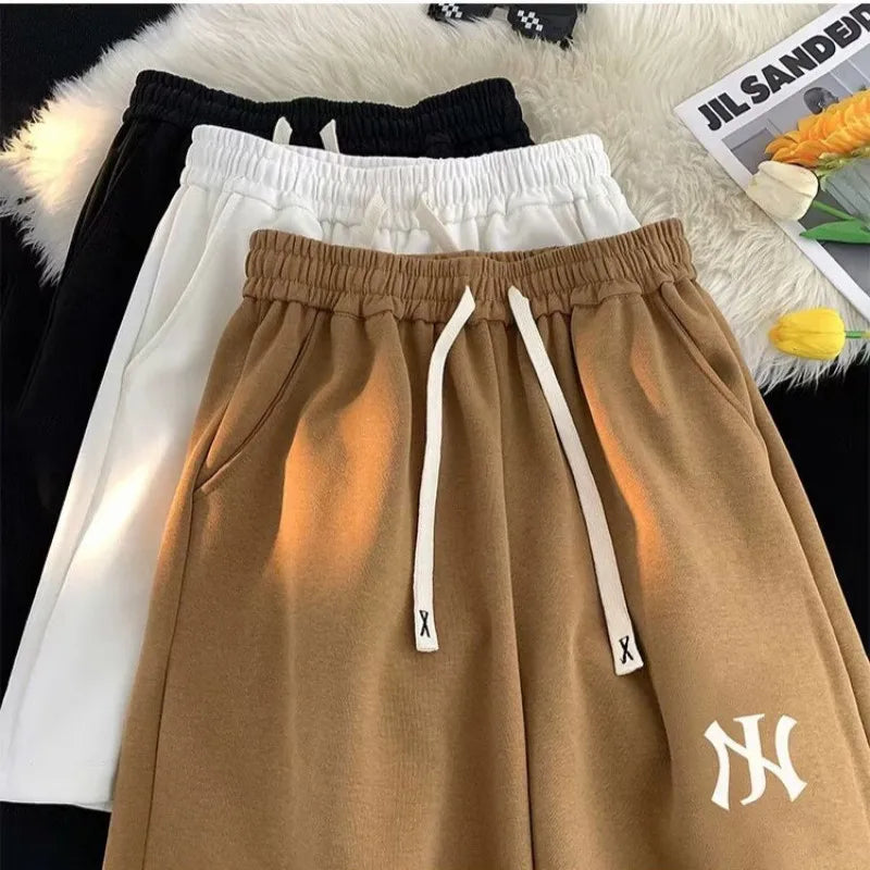 STORESDE American Street Fashion Style Niche Fashion Brand Letter Print Casual Men's Sports Pants Loose Oversized Shorts