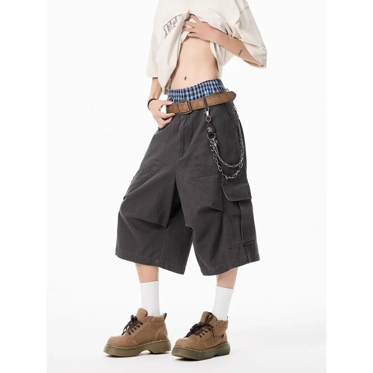 STORESDE Mens Drawstring Straight Shorts Beach Chino Sports Workout Hiking Fitness Short Pants Casual Pocket Men's Solid Color Shorts