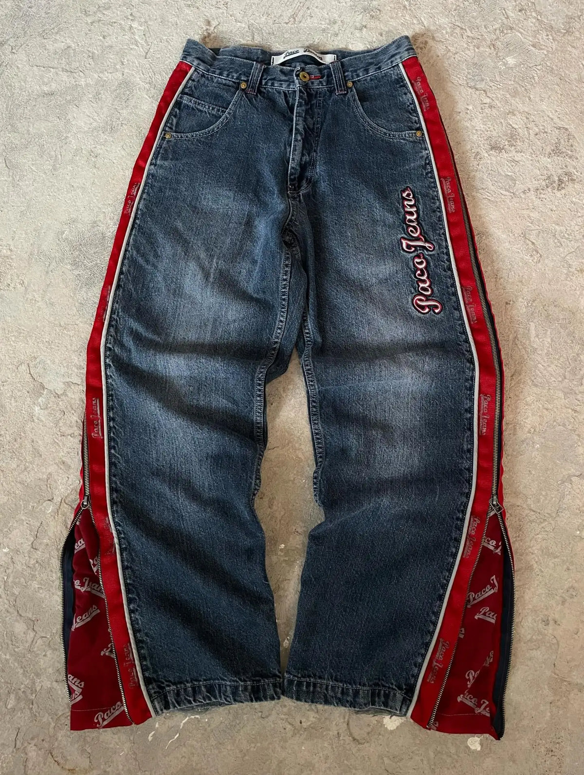 STORESDE New Retro Blue Gothic Fashion Washed Old Casual Jeans Men Y2K Streetwear Vintage Popular High Waist Baggy Wide-leg Pants